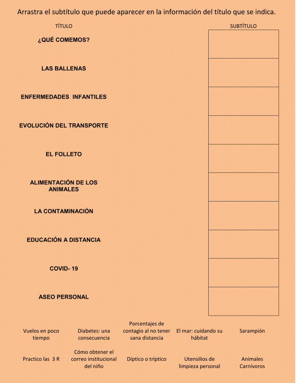 Títulos y subtítulos Títulos y subtítulos