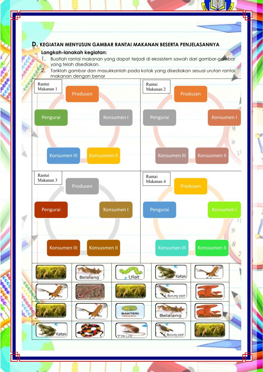 Lkpd Rantai Makanan Worksheet Live Worksheets