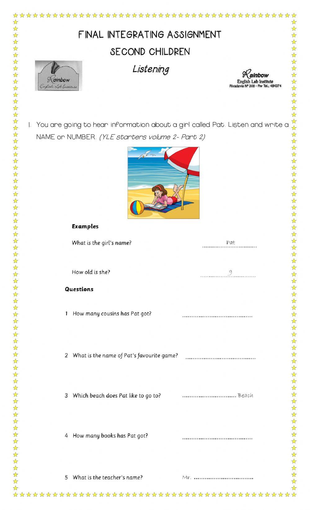 Exam 2349 anarawson Live Worksheets