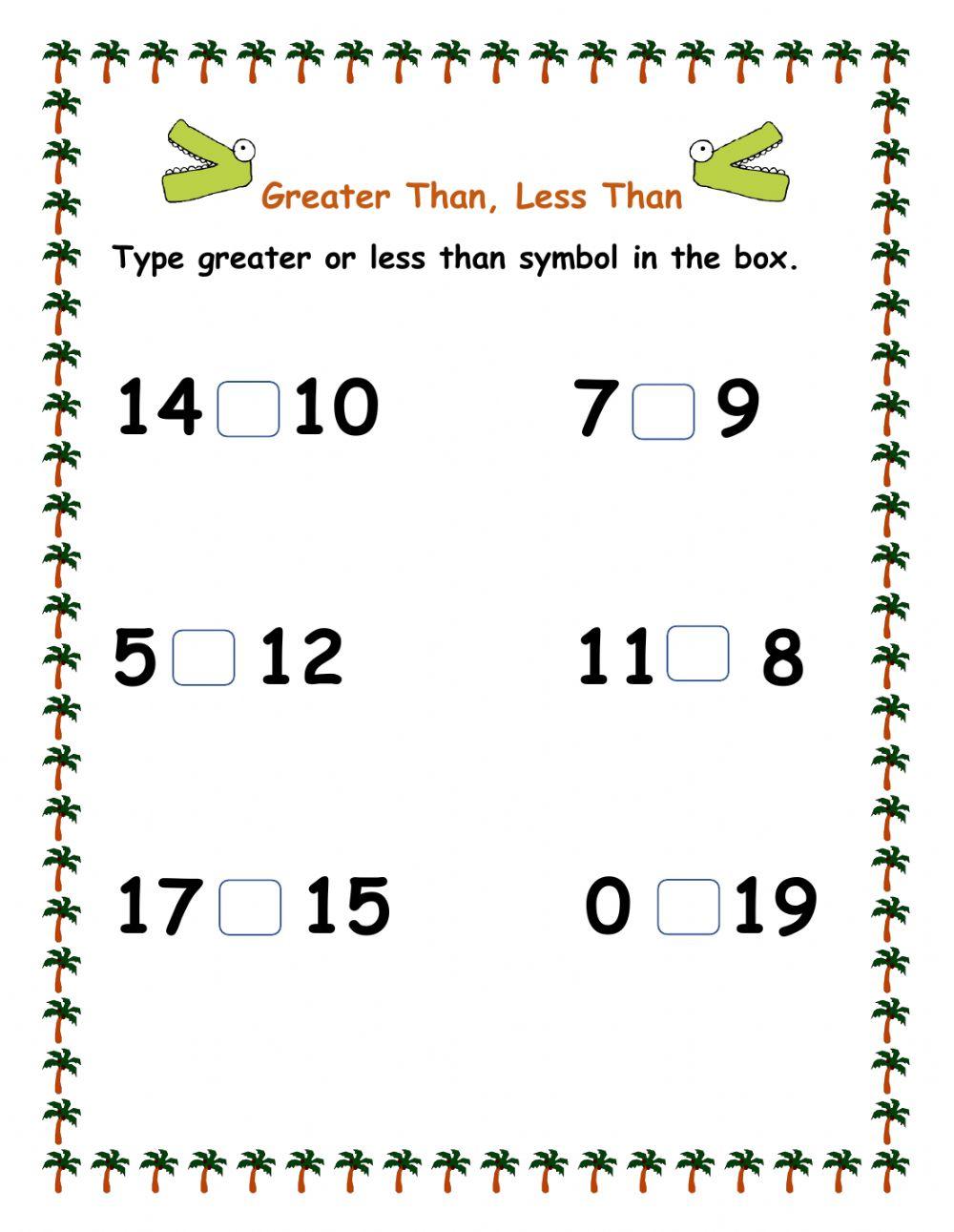 More and Less | Free Interactive Worksheets | 528148