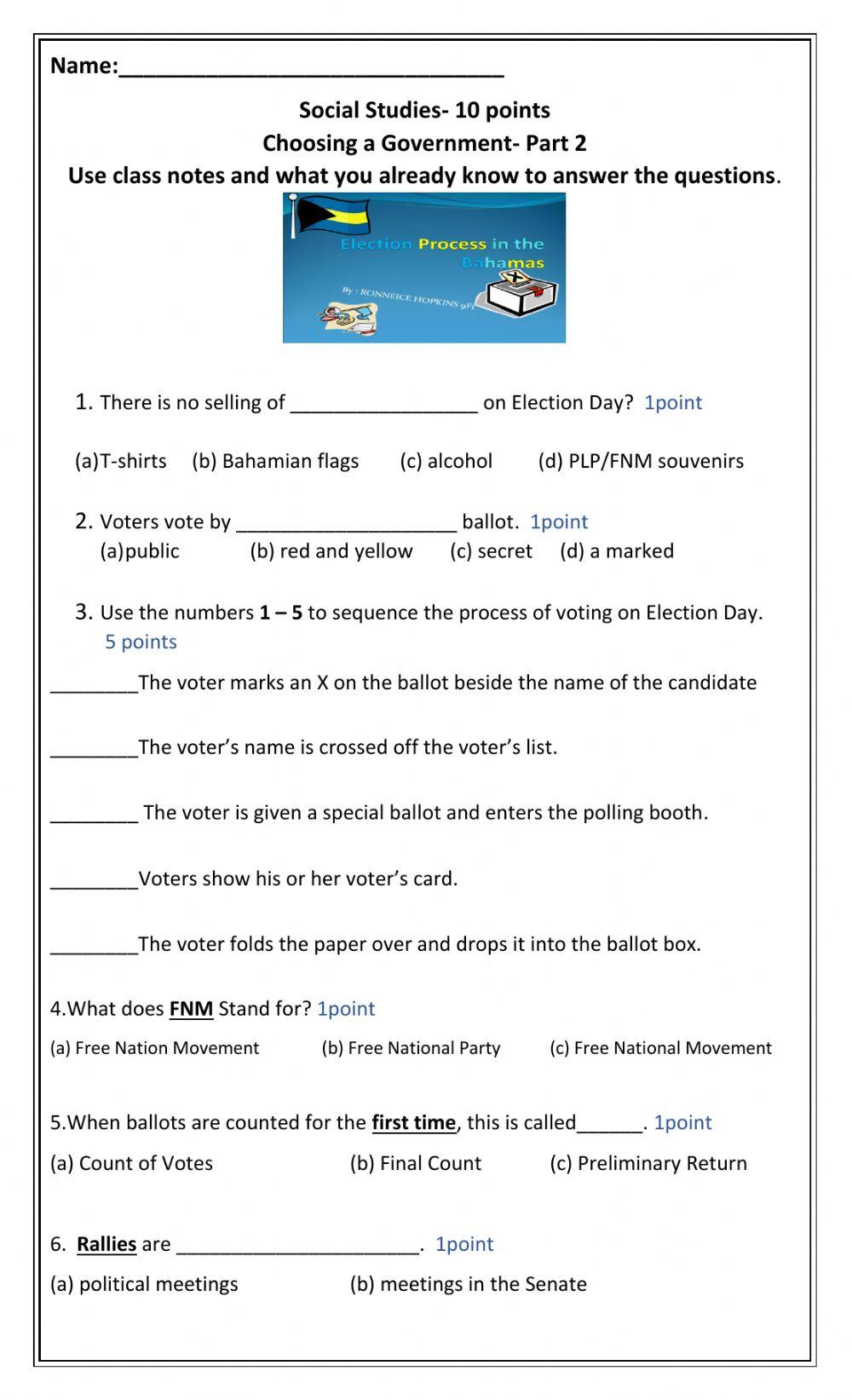 Choosing a Government Part 2
