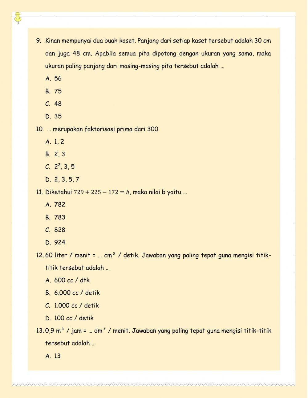 Latihan Matematika (1)