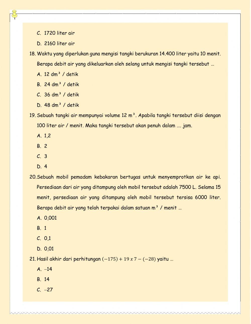 Latihan Matematika (1)