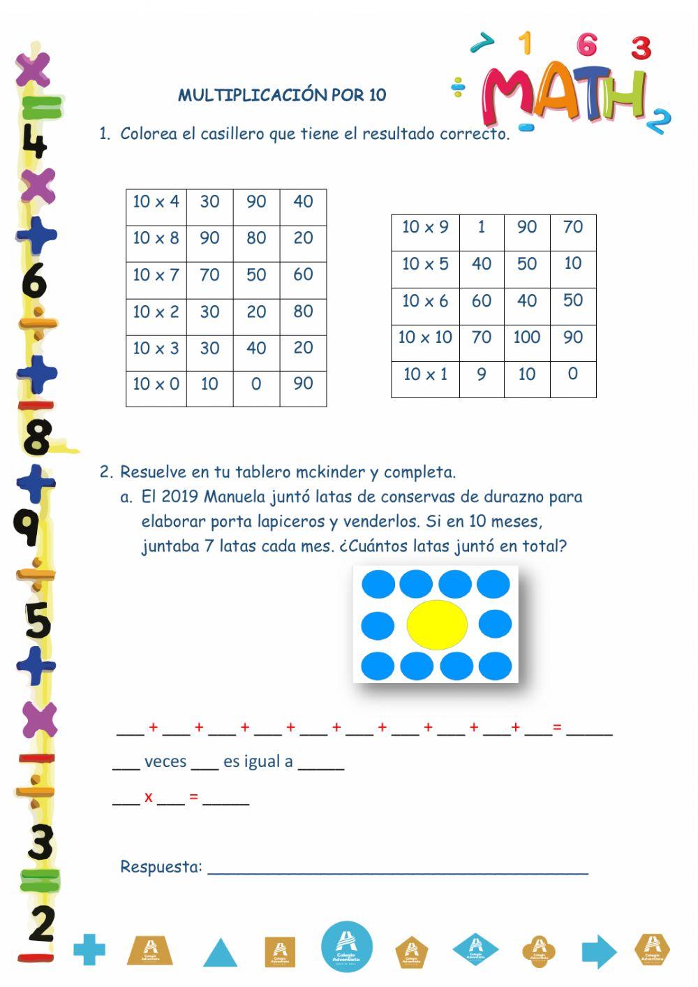 Multiplicación por 10