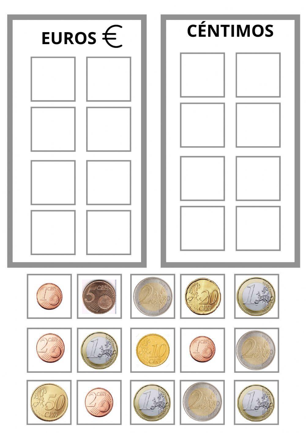 Clasificación euros-céntimos