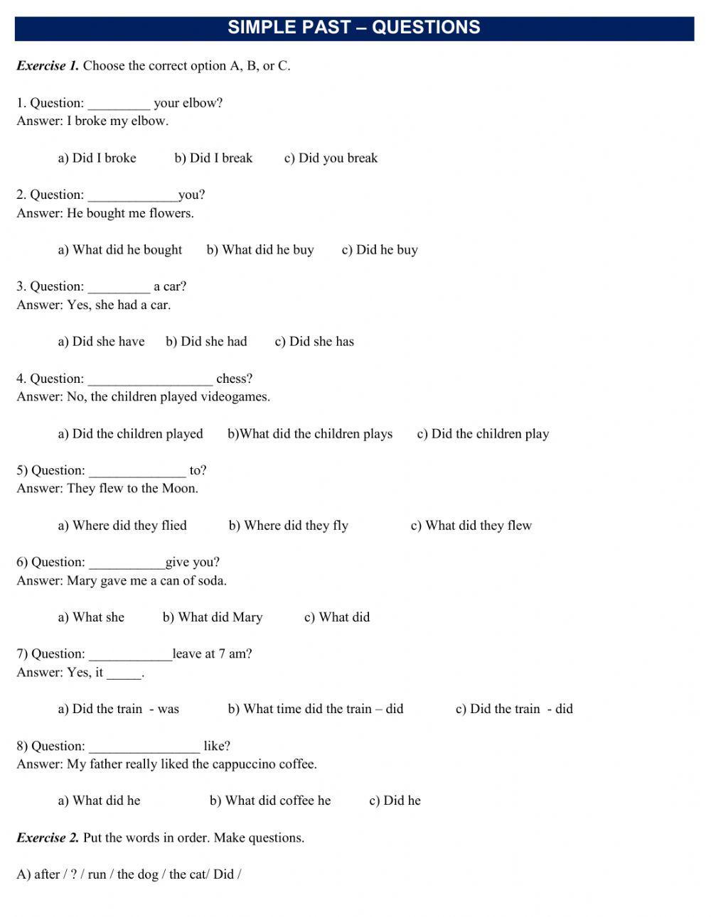 Past Simple (Questions)