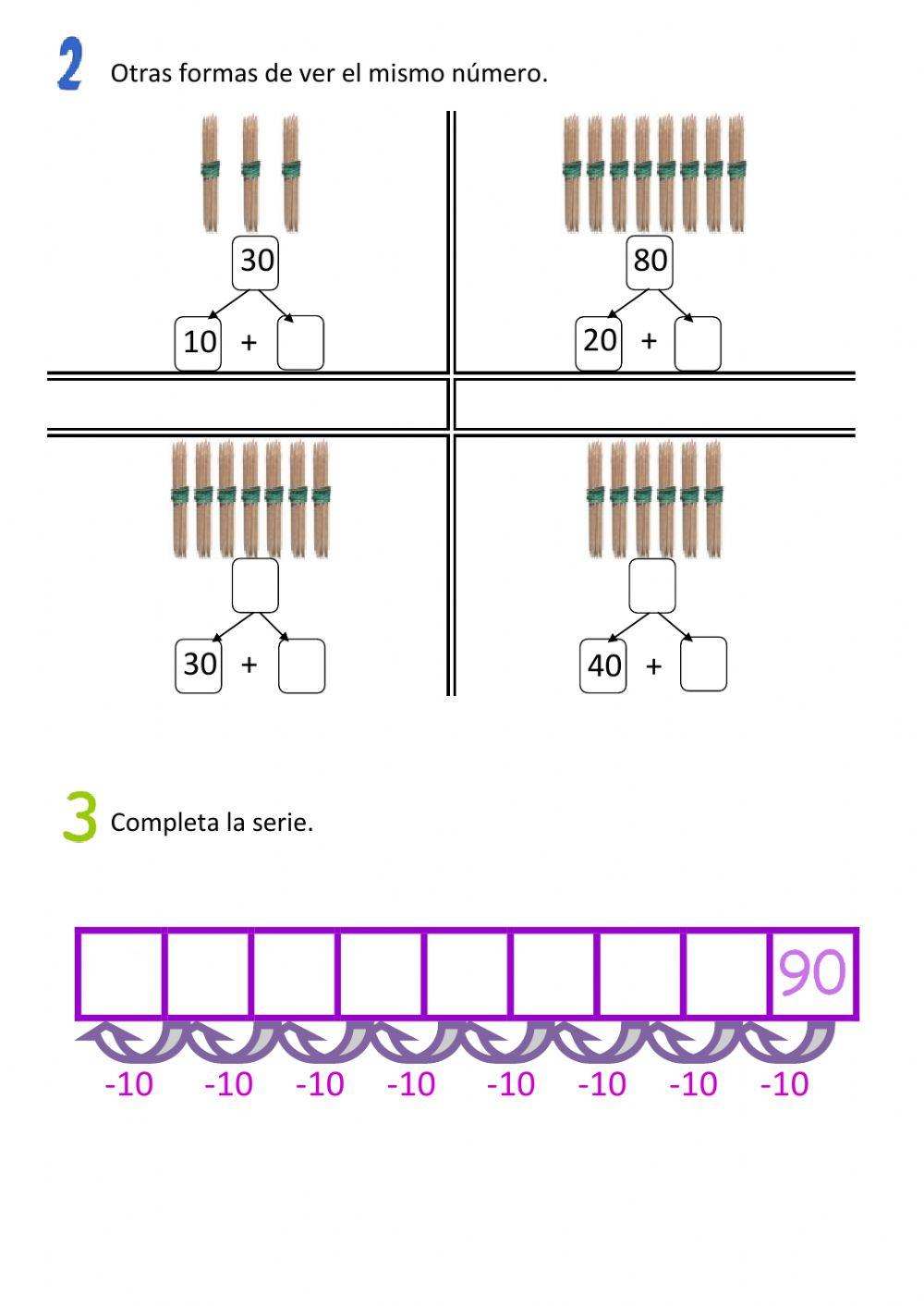 De 10 en 10 - descomposición