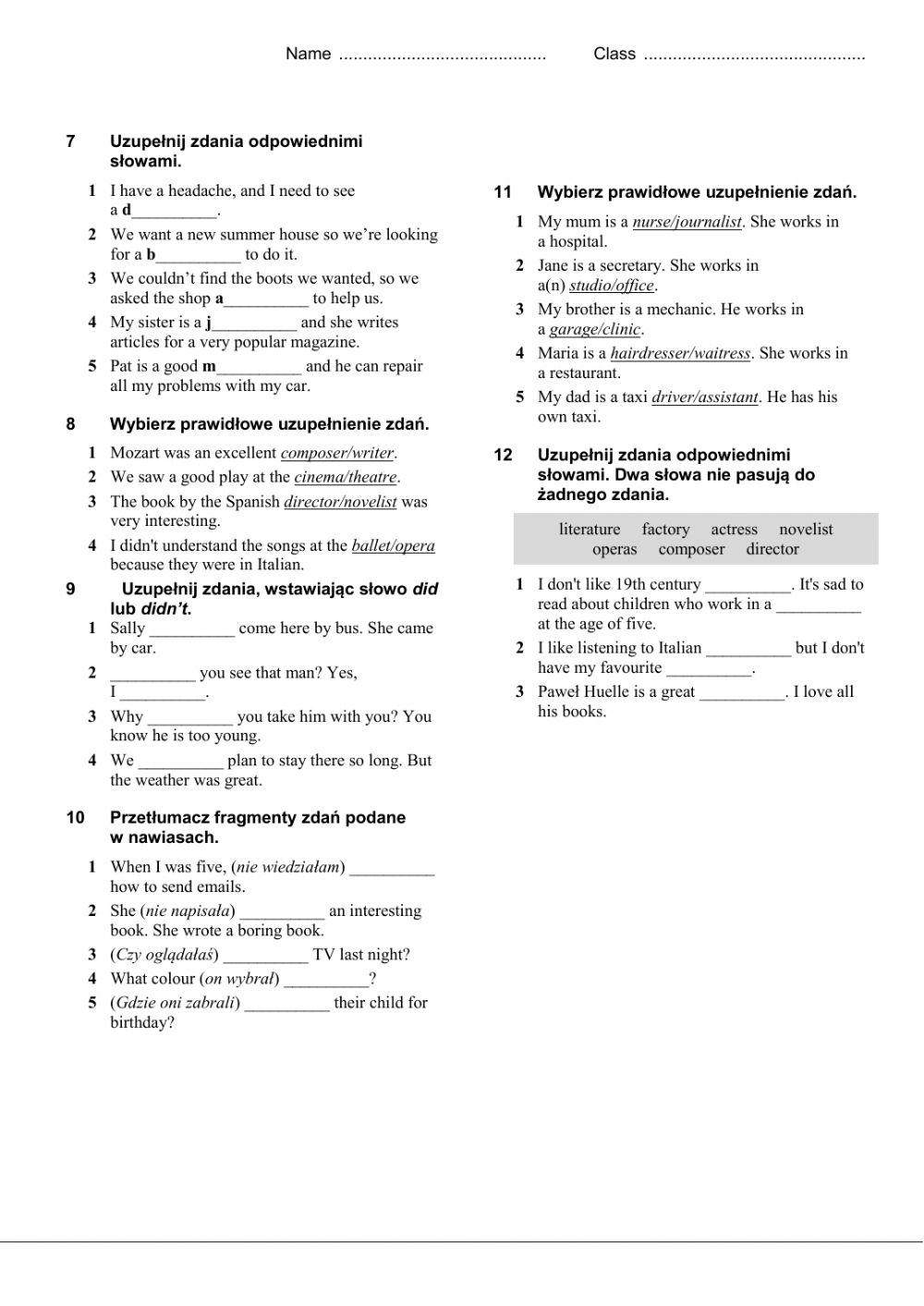 Unit 7 ćwiczenia gateway 1