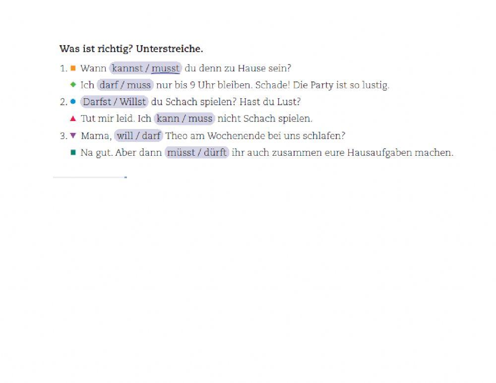 Dürfen oder müssen
