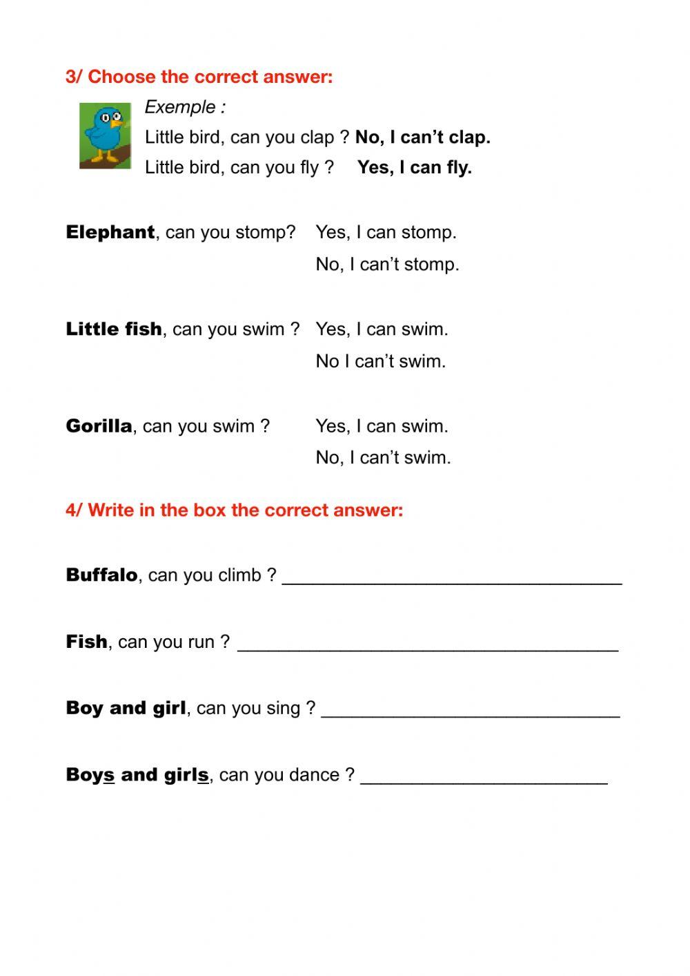 I can - Action verbs