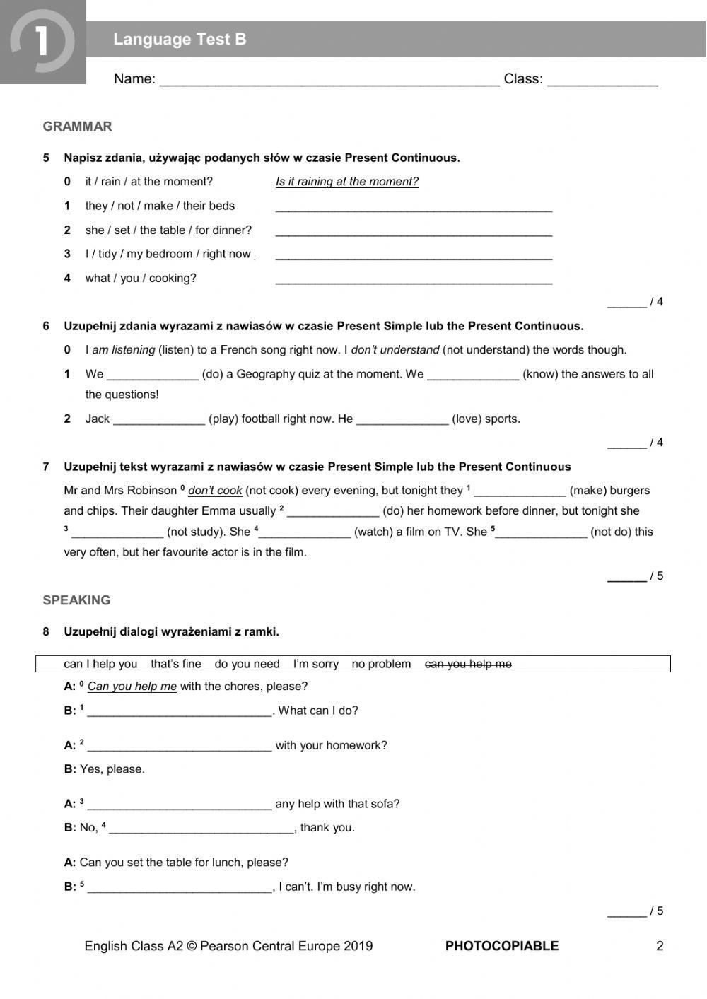 english-class-a2-unit-1-poprawa-1-online-exercise-for-live-worksheets