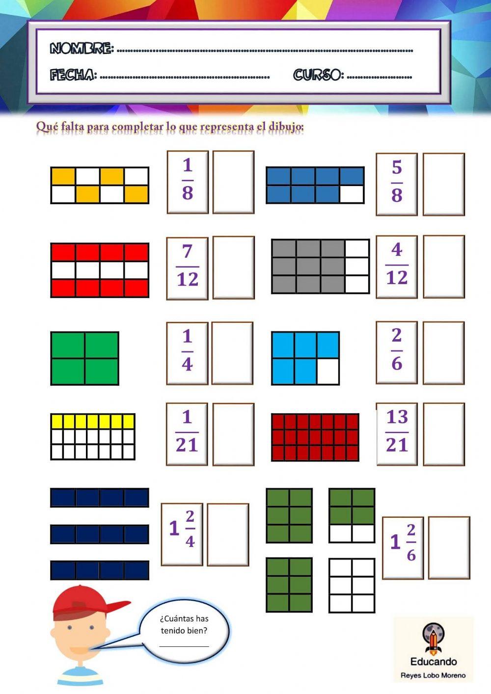 Representación de fracciones