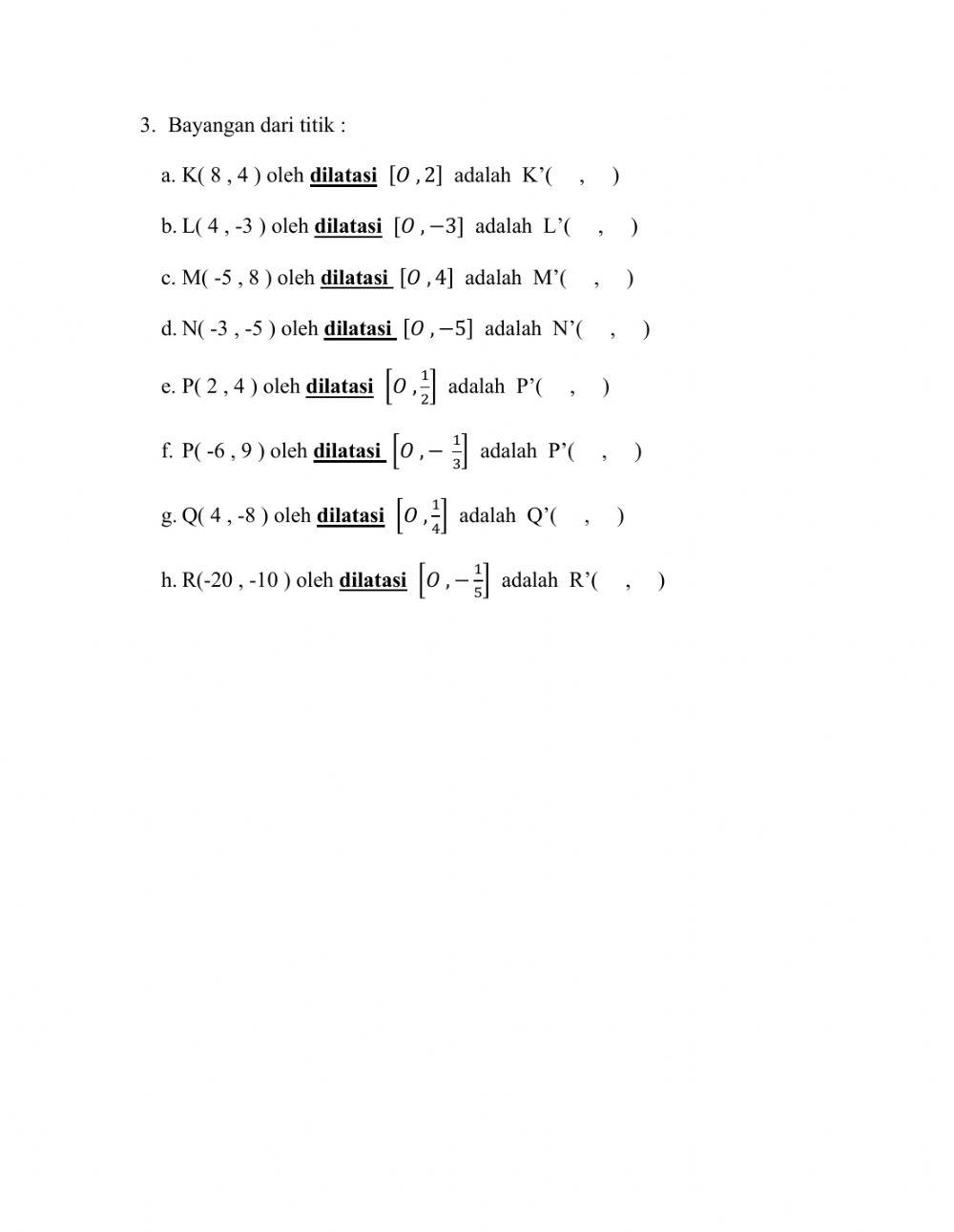 TRANSFORMASI Latihan 2