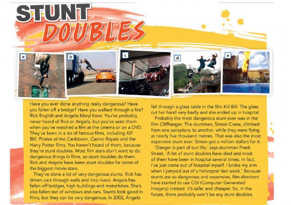 Project 4 - Unit 2A - Stunt doubles