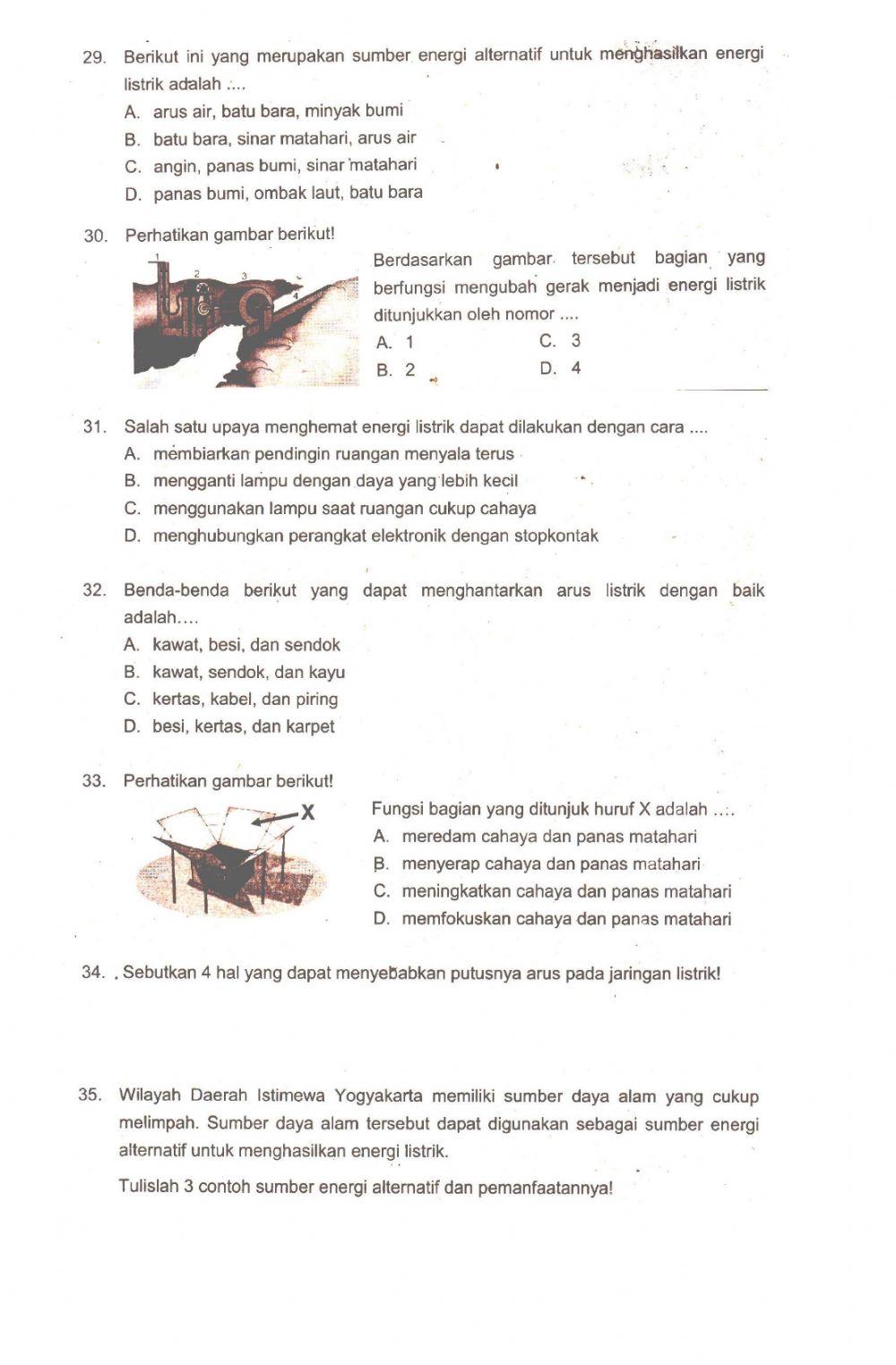 Latihan TKM IPA Tema 4