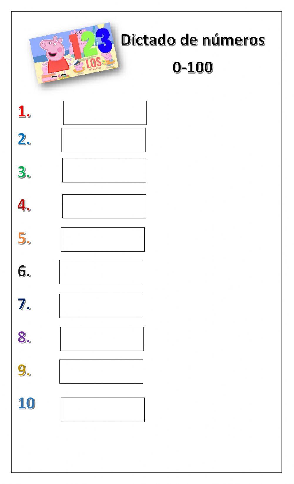 Números hasta el 100