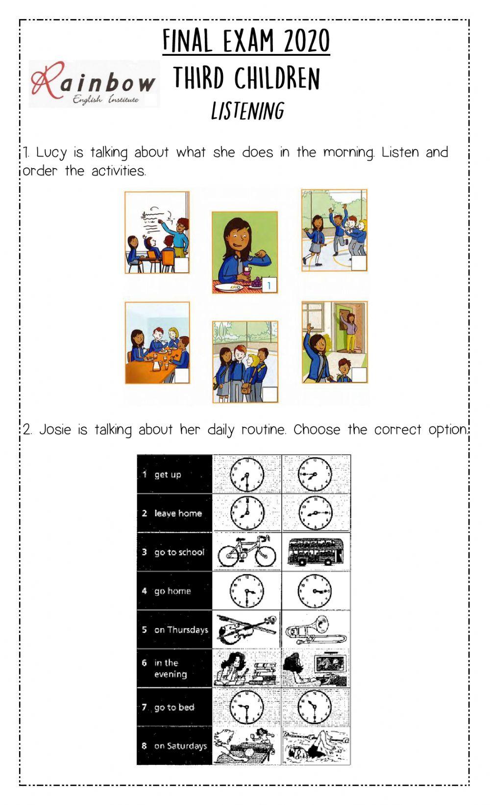 Final exam 2020 - 3rd Children