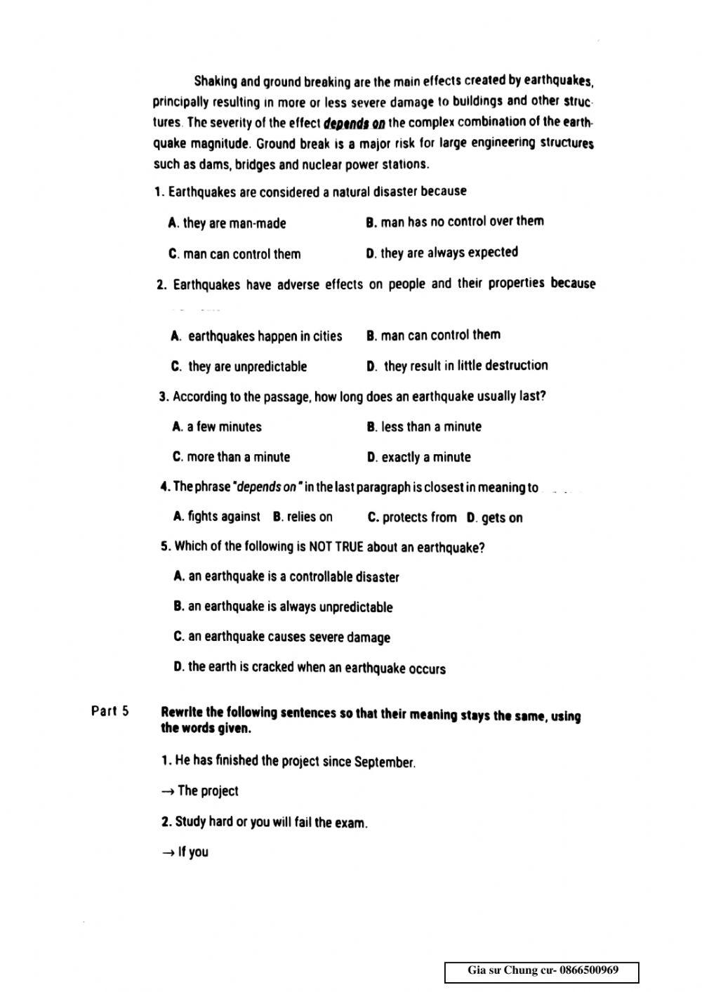 Lớp 8- HK2- số 2