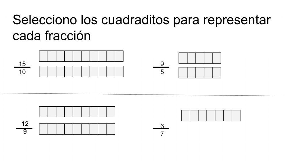 Representación de fracciones