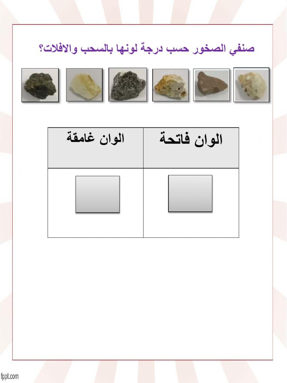 الصخور والمعادن