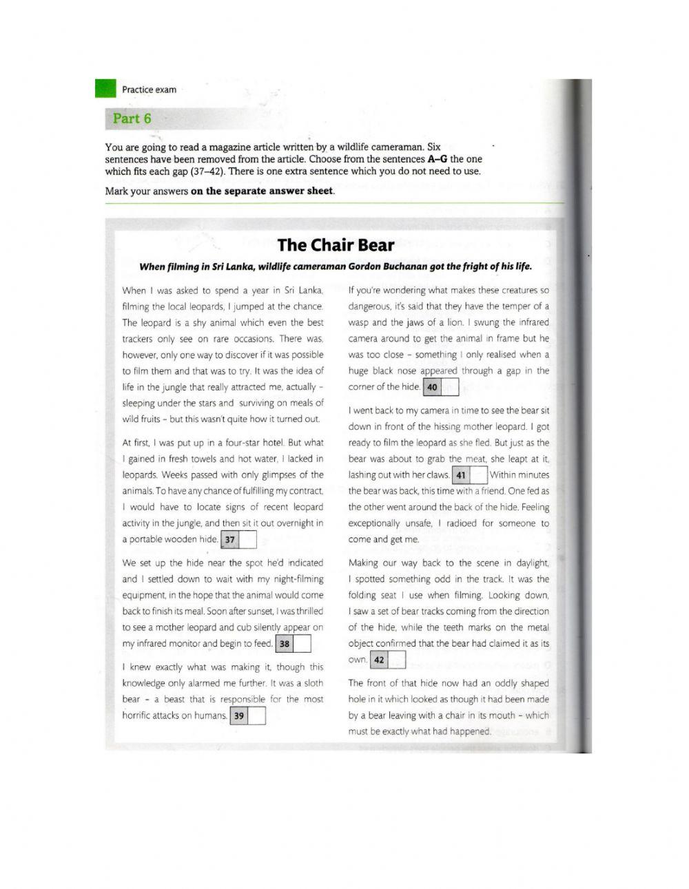 Expert Resource Book- Practice Test- Reading 6