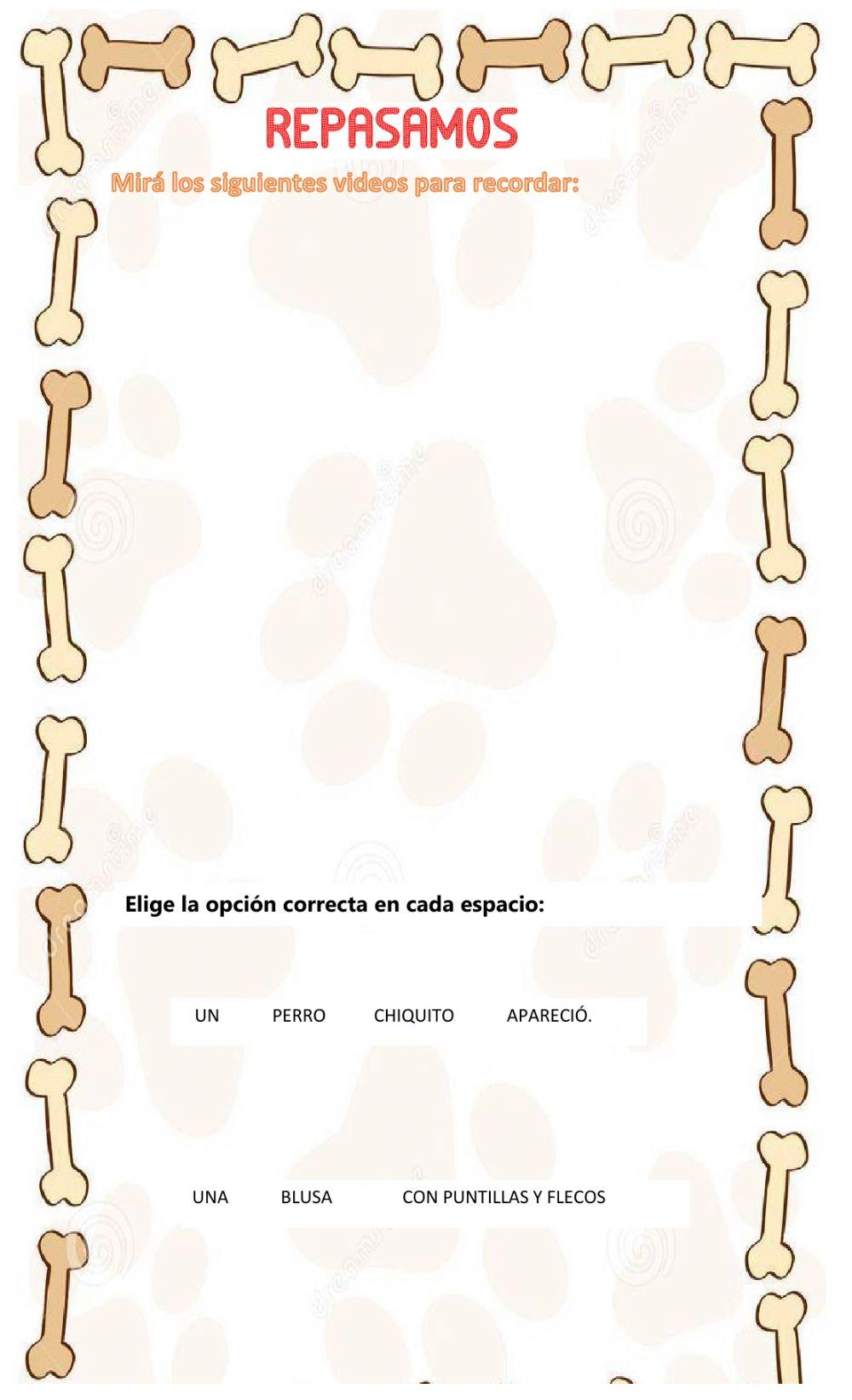 Repaso modificadores de construcción sustantiva