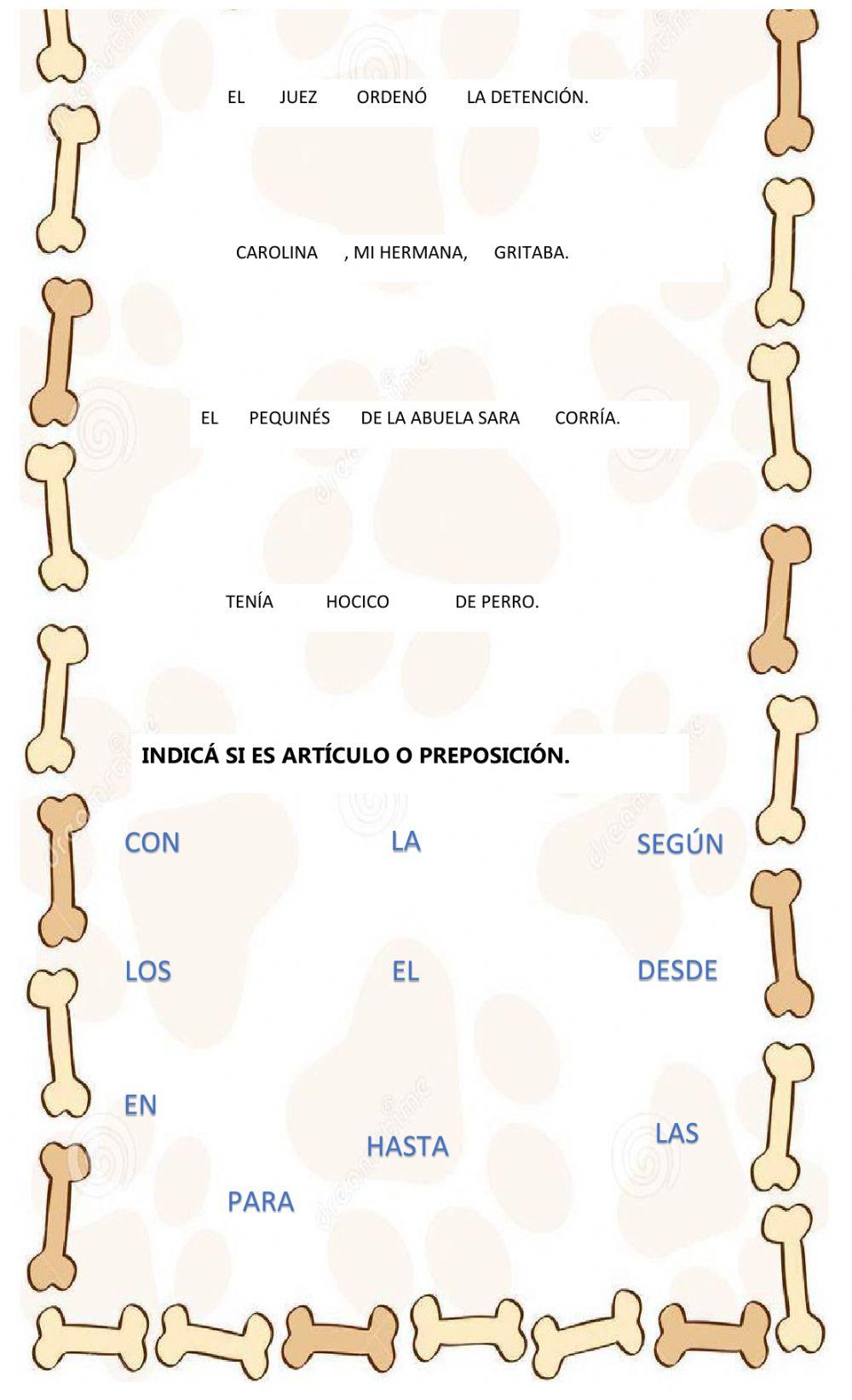 Repaso modificadores de construcción sustantiva