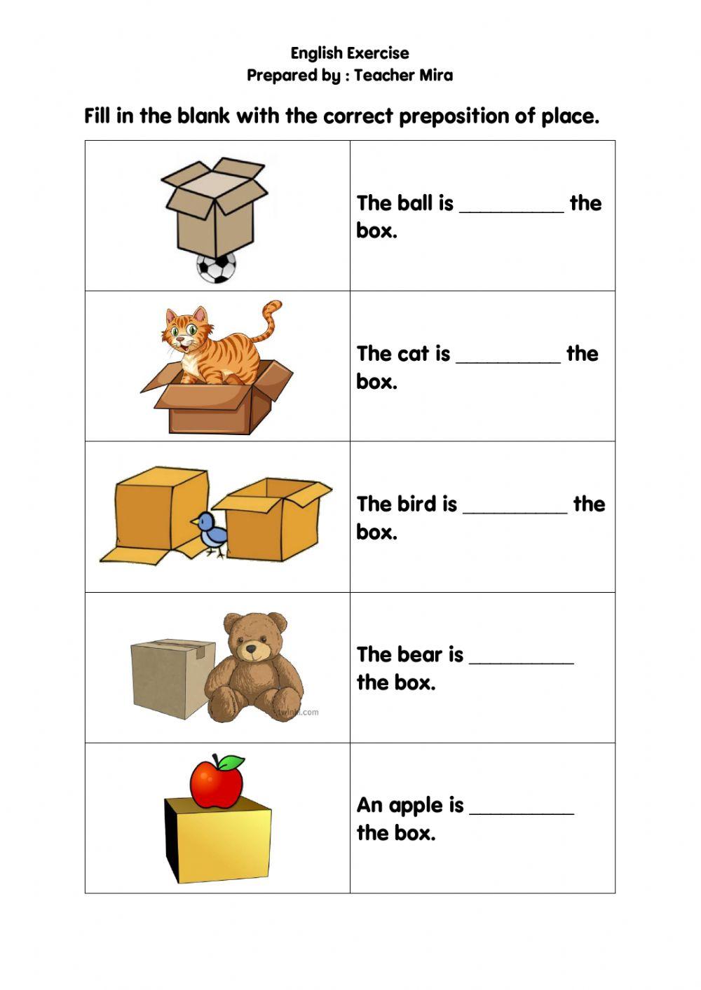 Preposition of Places