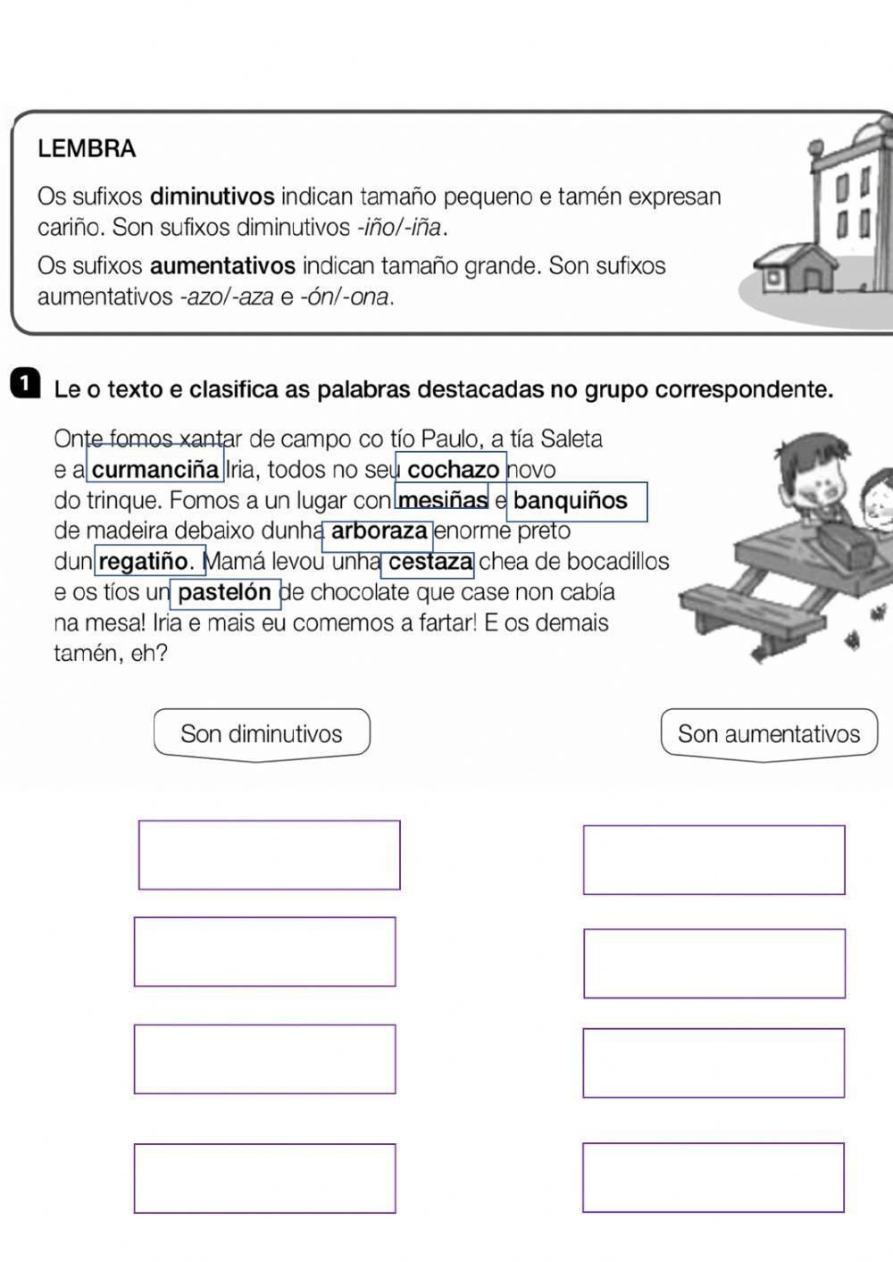 Aumentativos y diminutivos