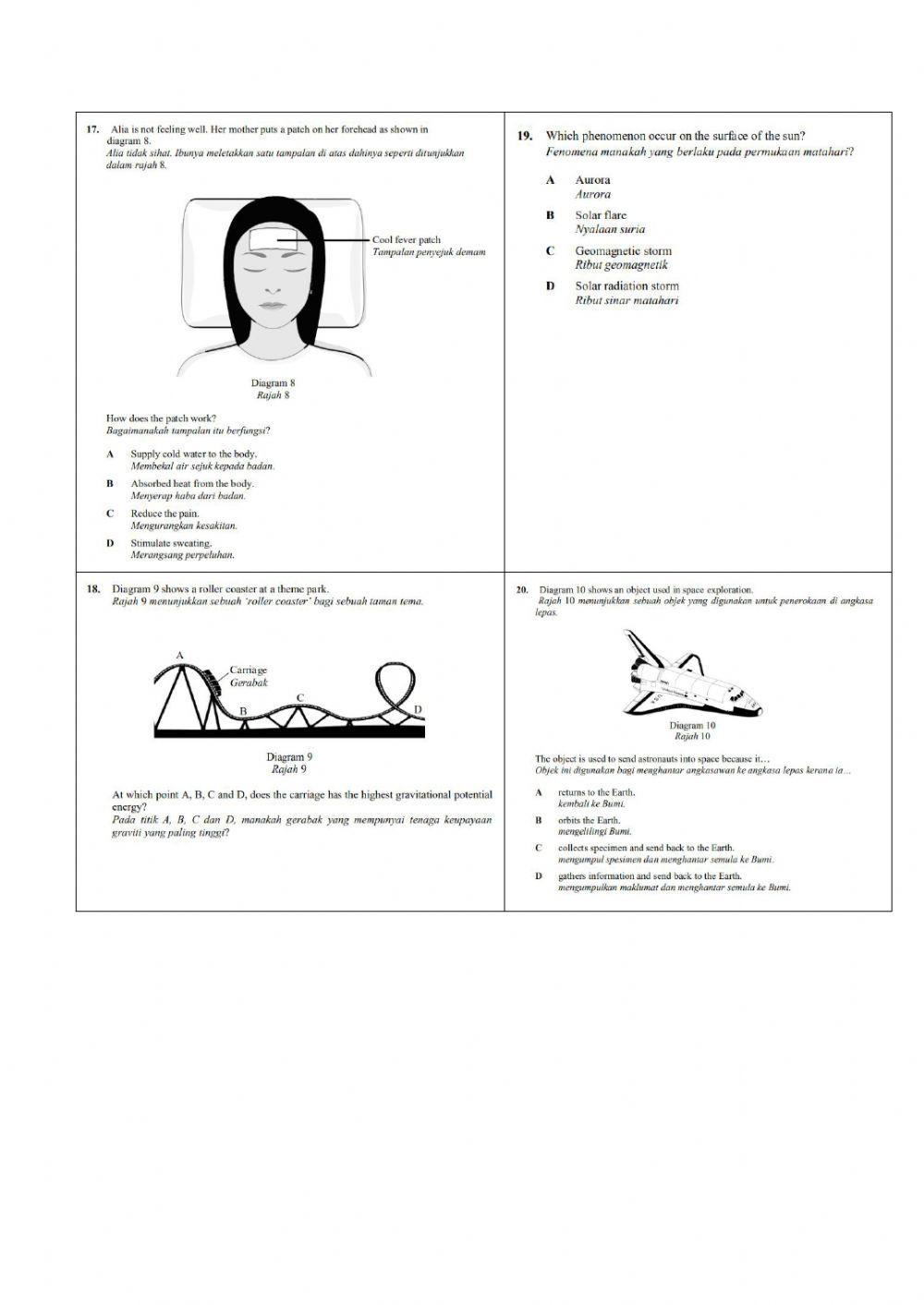 Peperiksaan Percubaan PT3 MRSM 2019