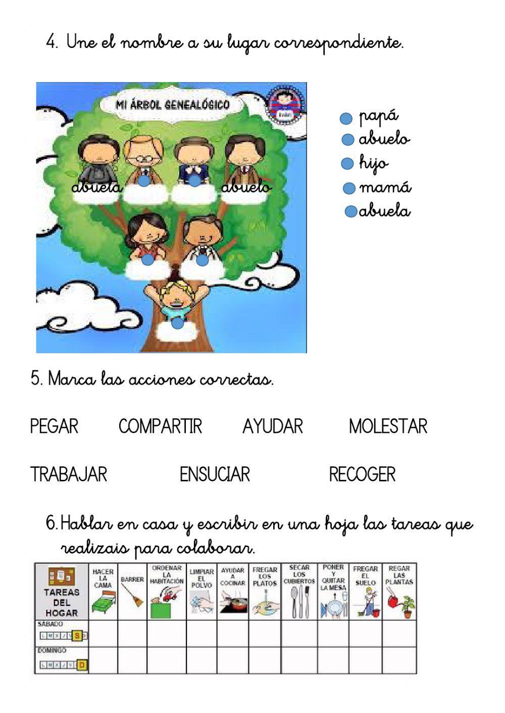 La familia, la casa y el colegio