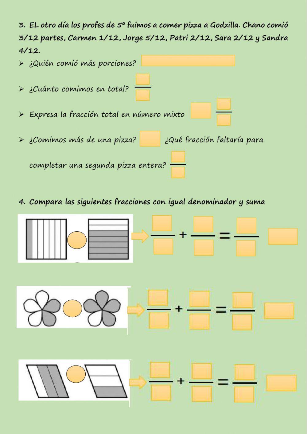 Operaciones combinadas y fracciones