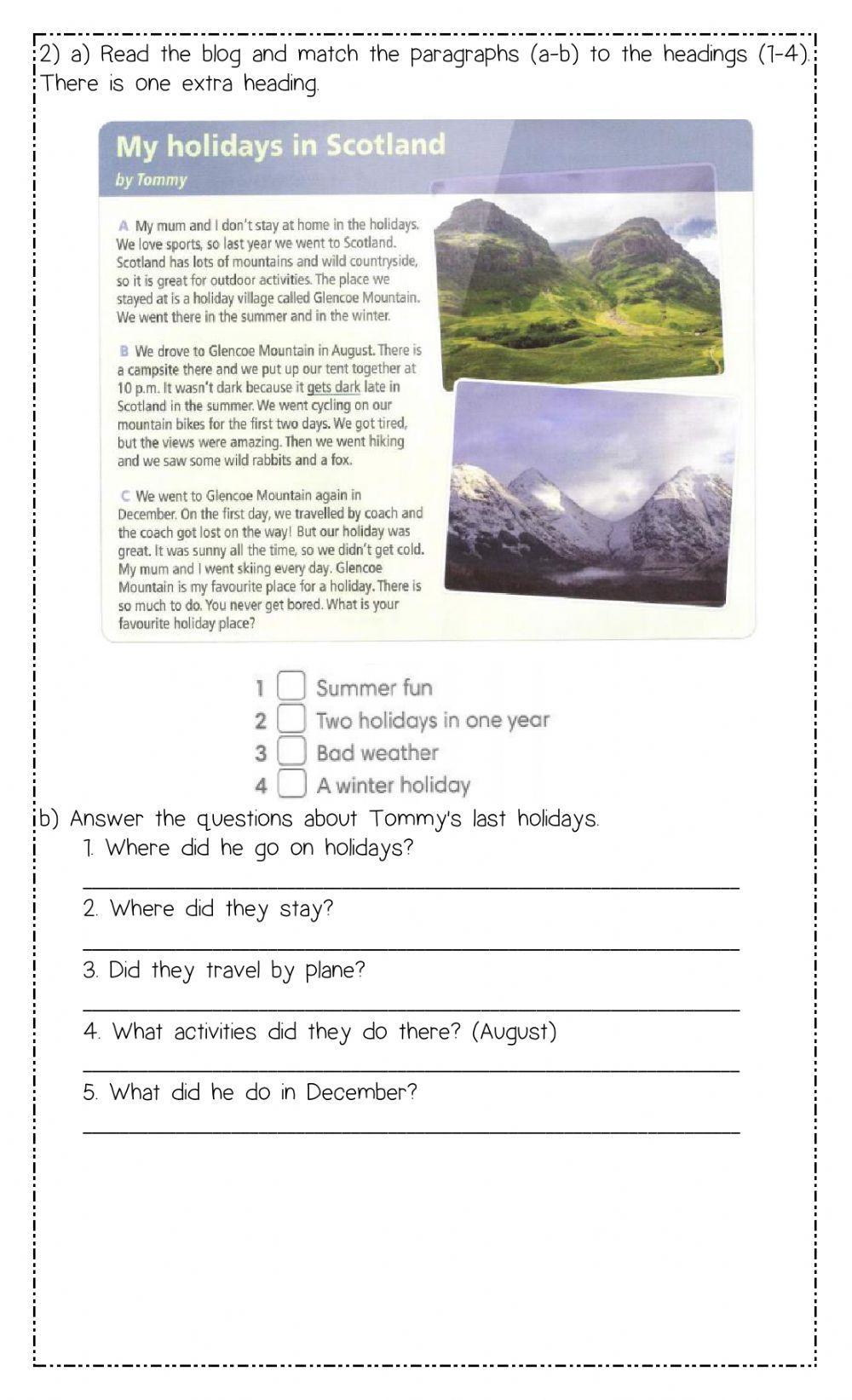 Reading exam 3rdt teens