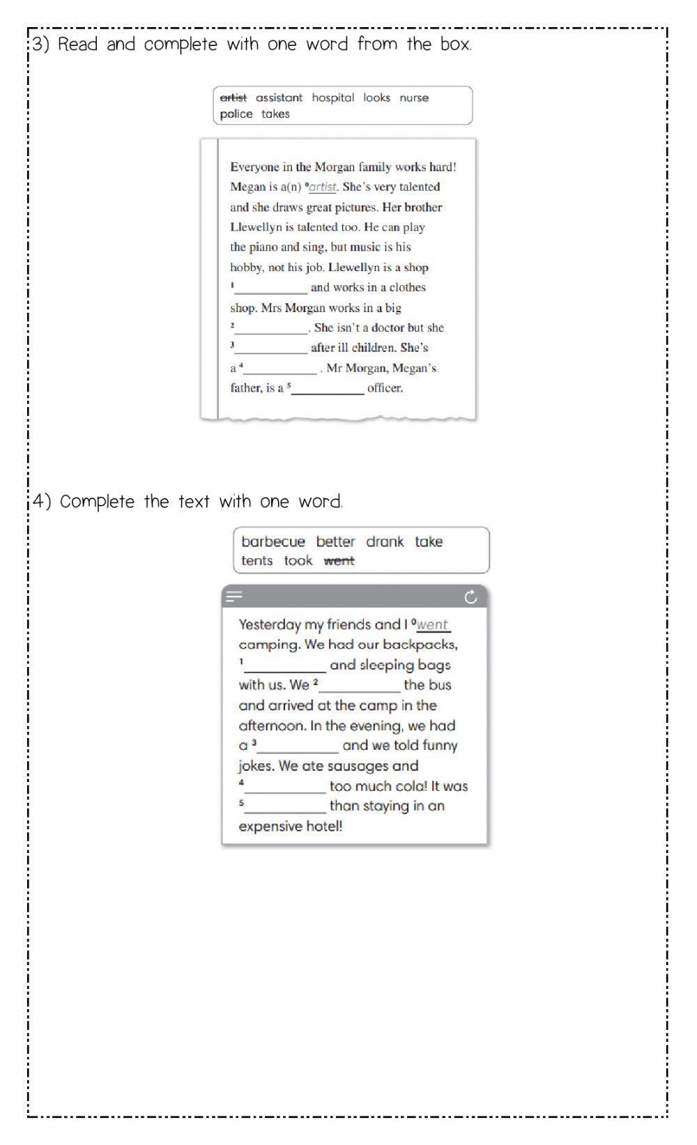 Reading exam 3rdt teens