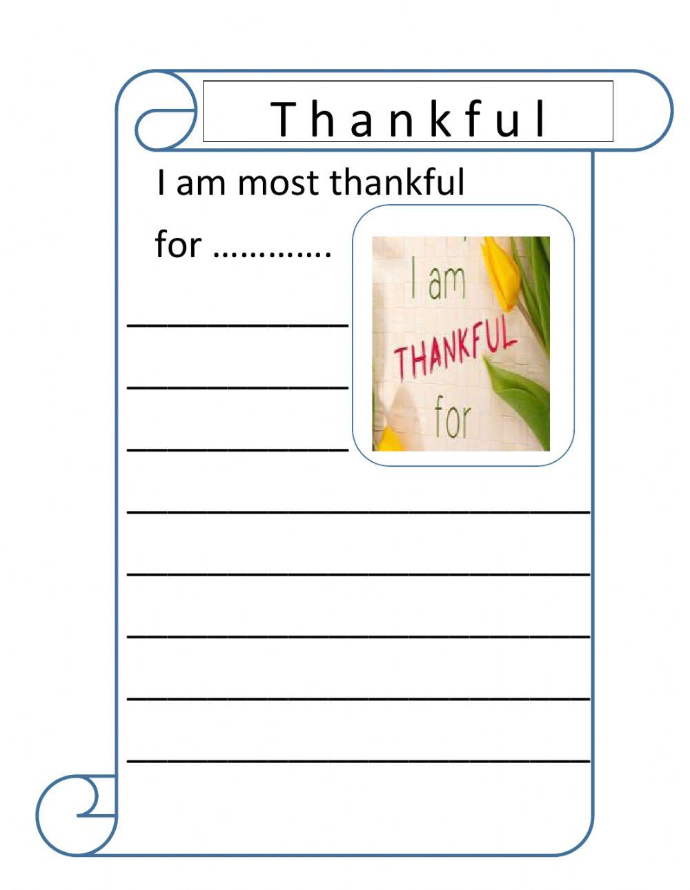 Introduction - I am Thankful For......