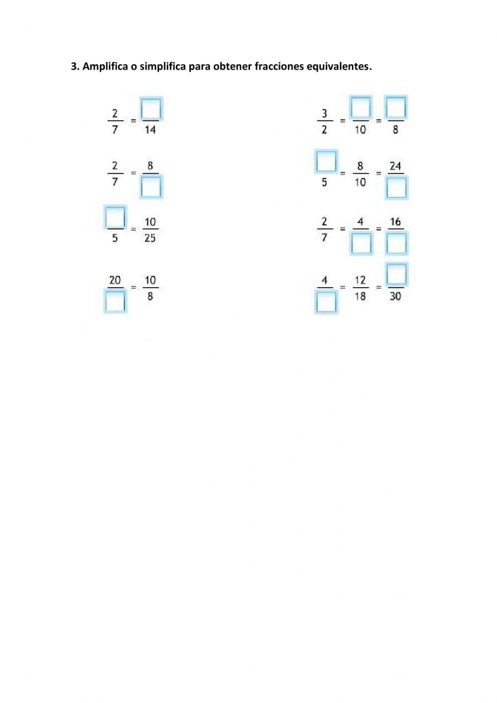 LECCION FRACCIONES EQUIVALENTES