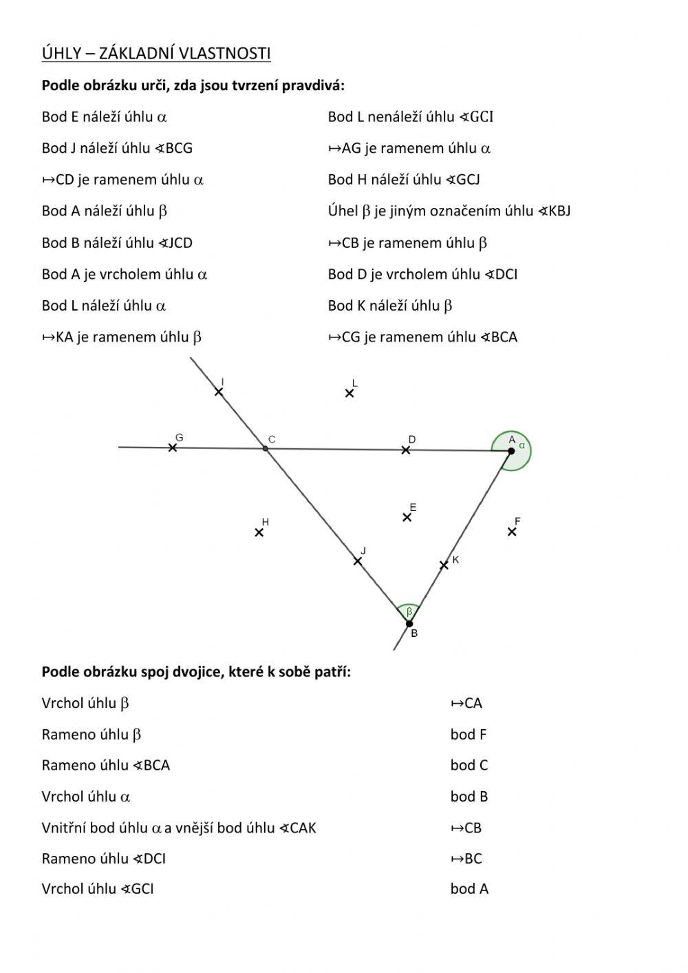 Úhly - základní pojmy