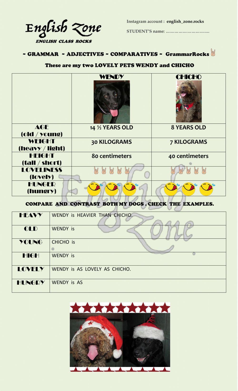 ADJECTIVES - COMPARATIVES -  GrammarRocks