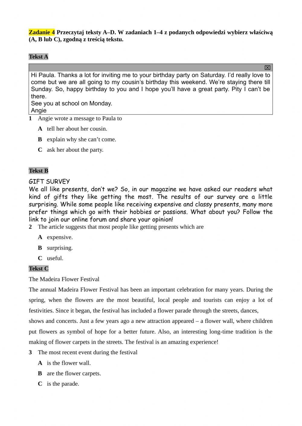 Kl.8 życie towarzyskie