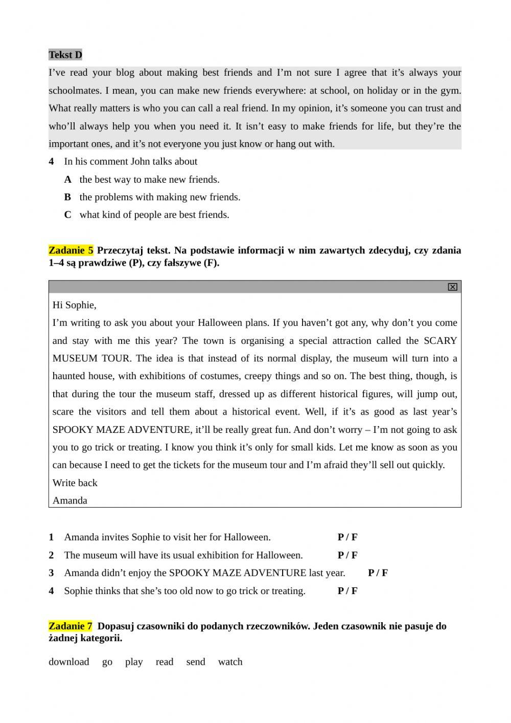 Kl.8 życie towarzyskie