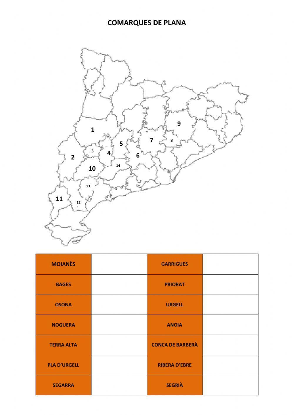 Comarques de plana Comarques de plana