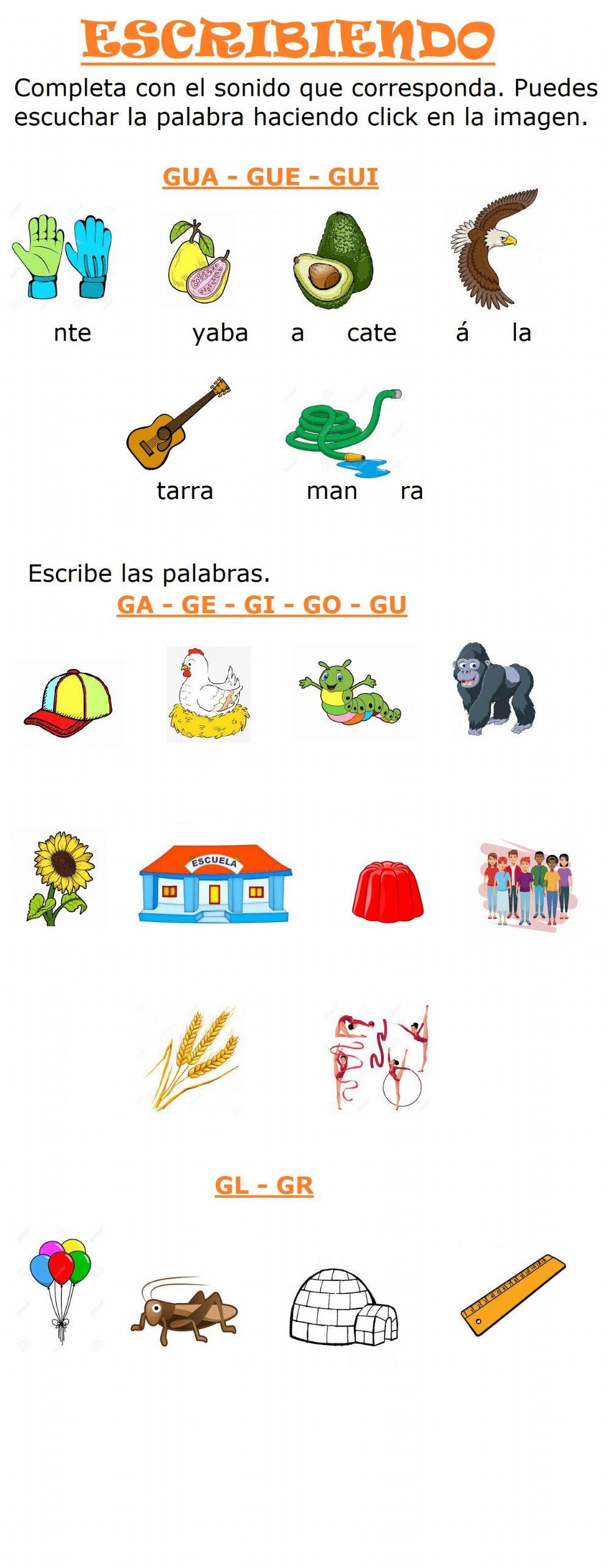 Vocabulario G