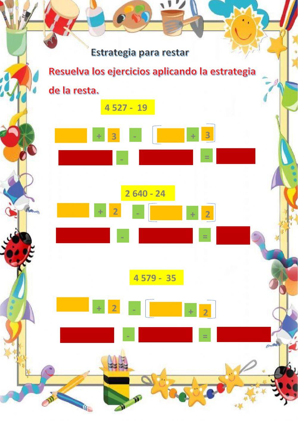 Estrategia para restar