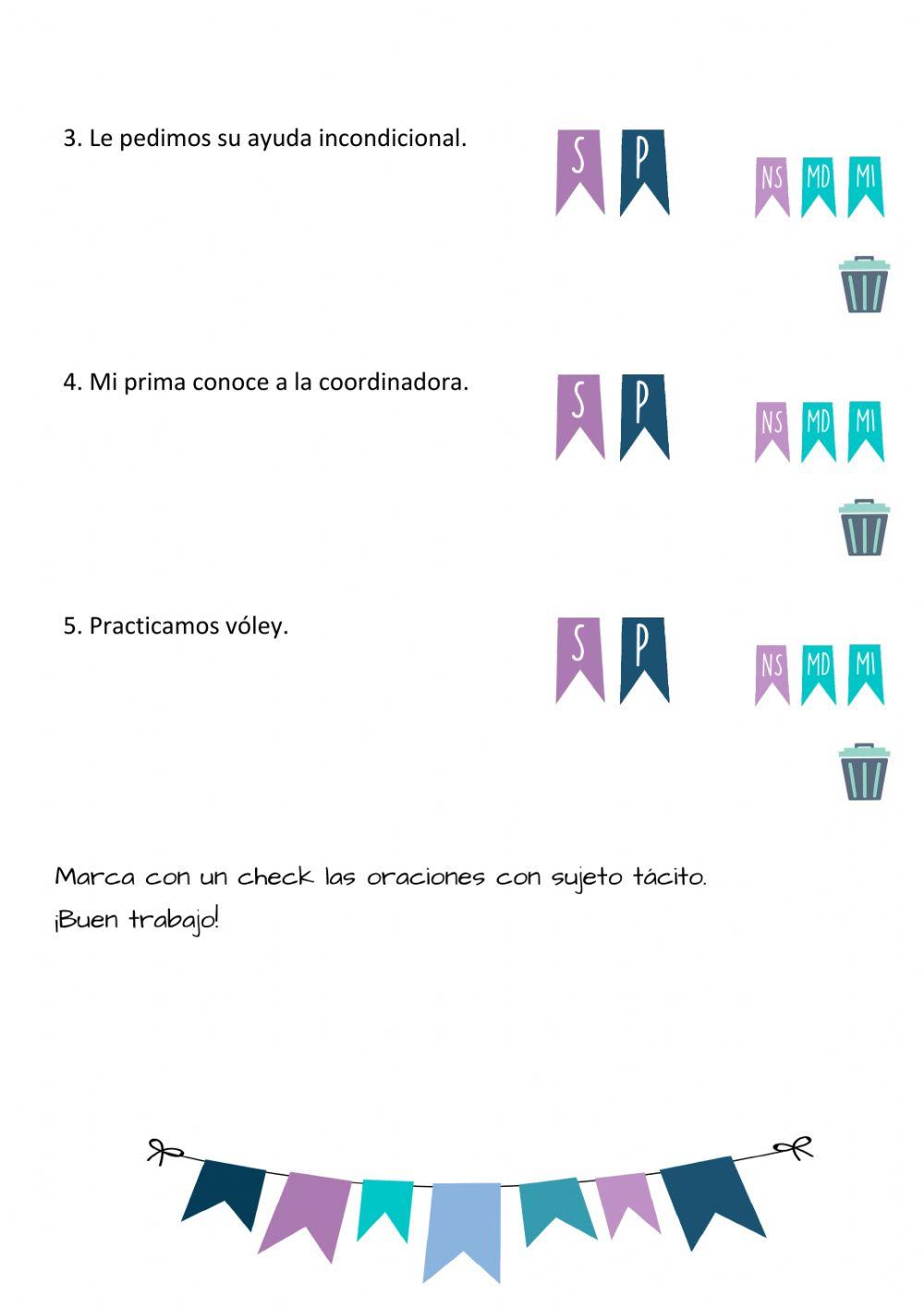 El sujeto y sus modificadores
