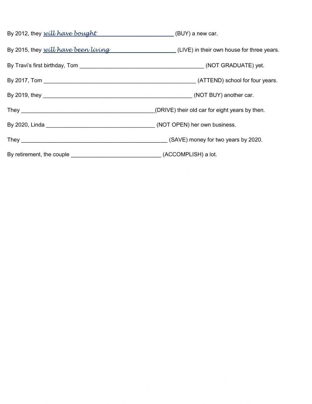 Future tenses: continuous, perfect and perfect continuous