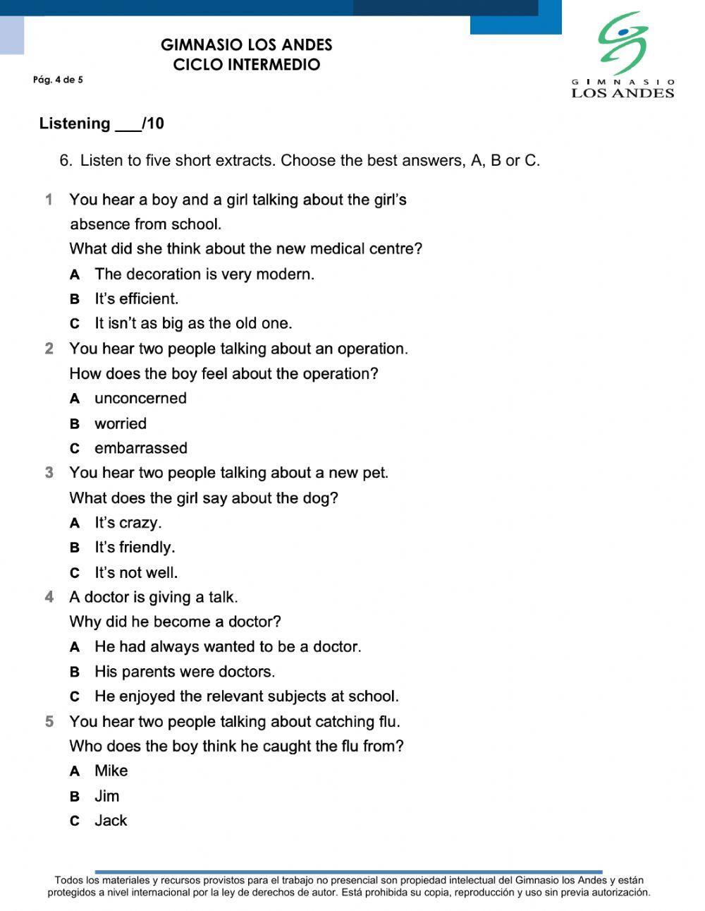 Final Exam Third Term 9th Grade