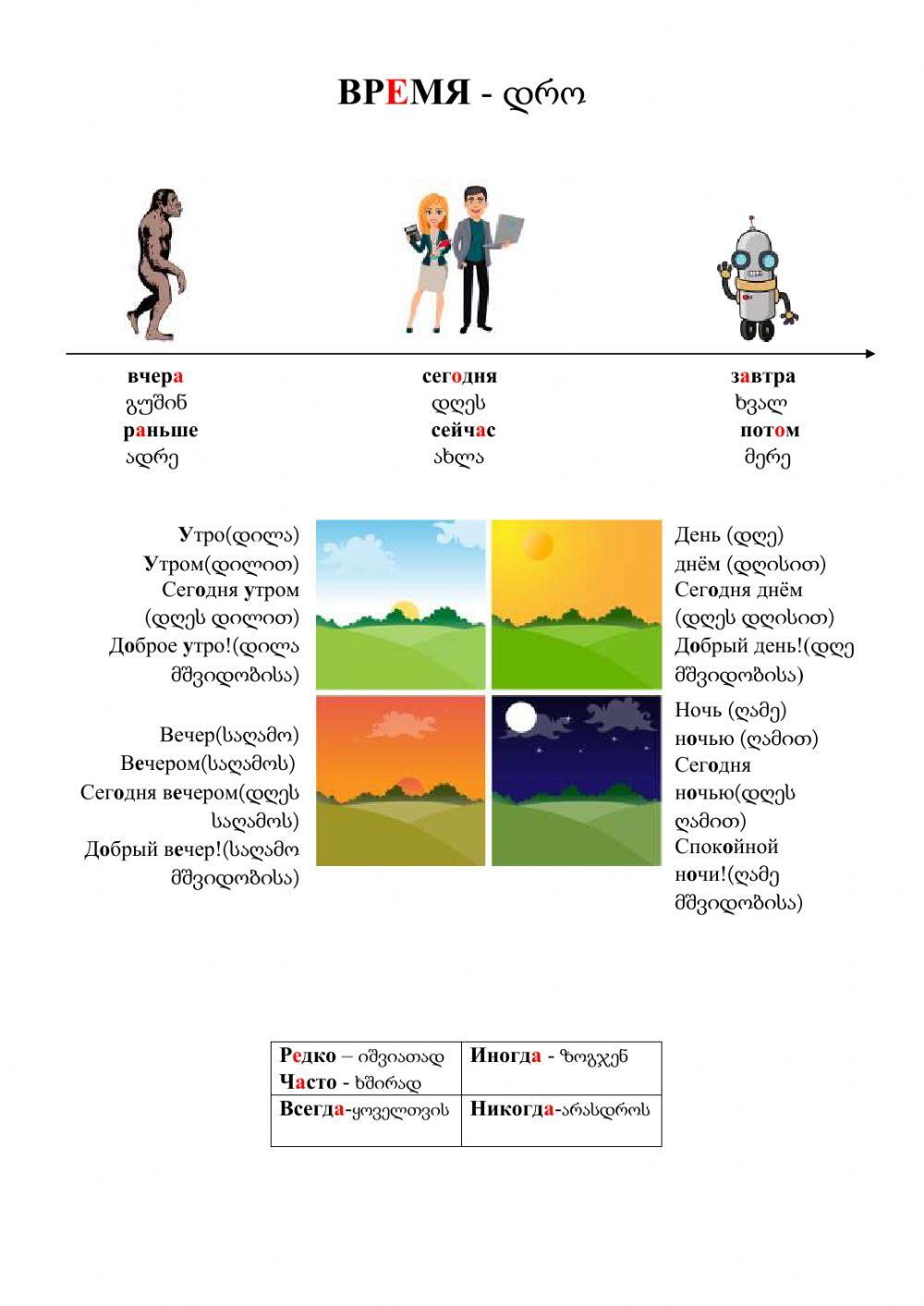 ВРЕМЯ-დრო