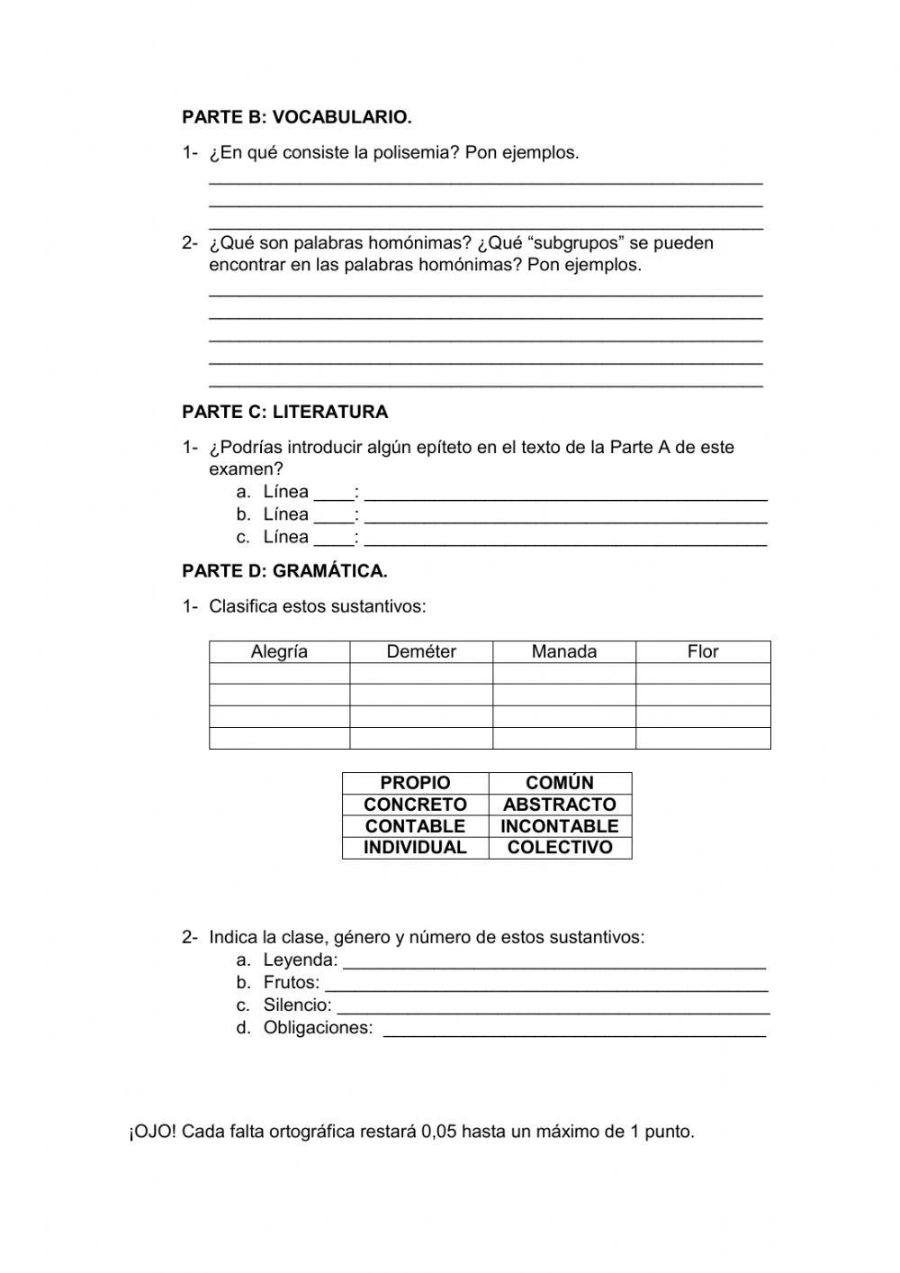 Lengua Castellana 6º