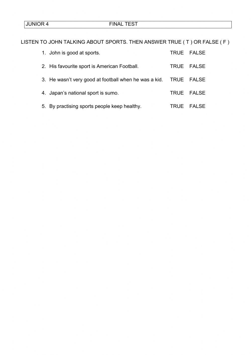 Talking about sports