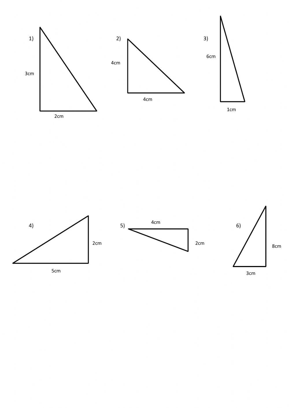 Area of Right Triangles